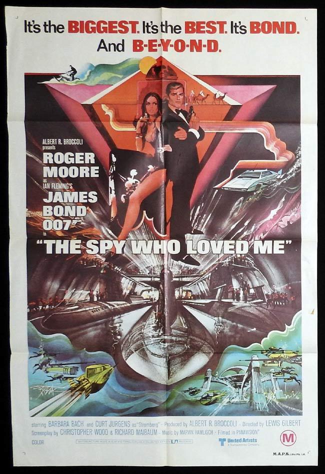 THE SPY WHO LOVED ME Original One sheet Movie Poster ROGER MOORE James Bond