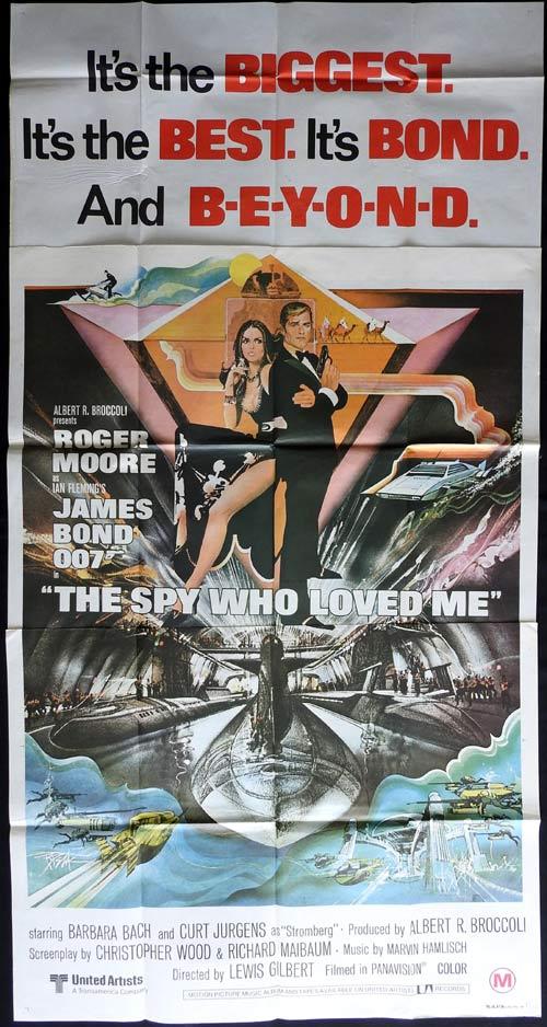 THE SPY WHO LOVED ME Original Australian Three sheet Movie Poster ROGER ...