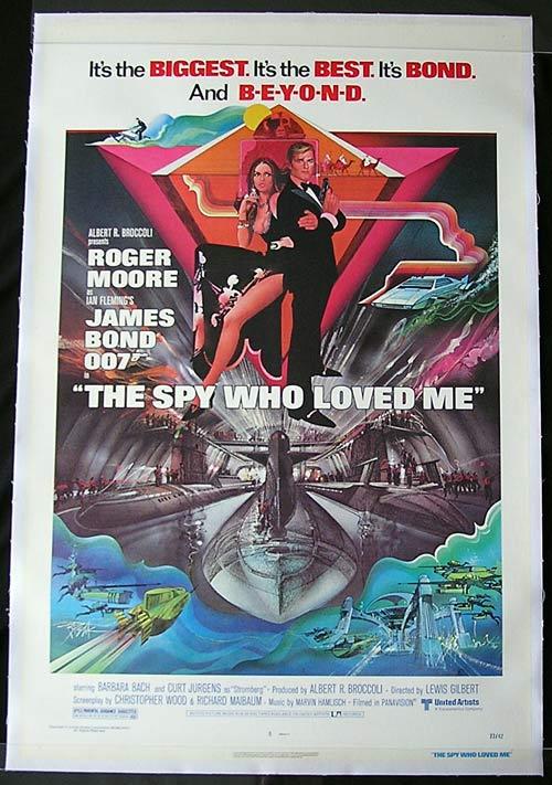 SPY WHO LOVED ME ’77 James Bond US 1 sheet Movie poster PEAK art