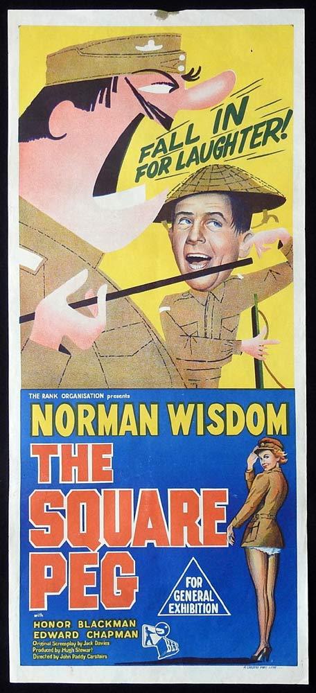 THE SQUARE PEG Daybill Movie poster Norman Wisdom Honor Blackman