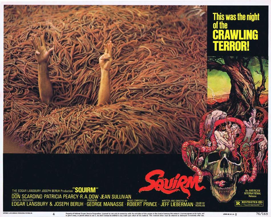 SQUIRM Lobby card 4 Man Eating Worms Horror