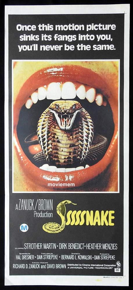 SSSSNAKE Original Daybill Movie Poster Strother Martin Dirk Benedict King Cobra