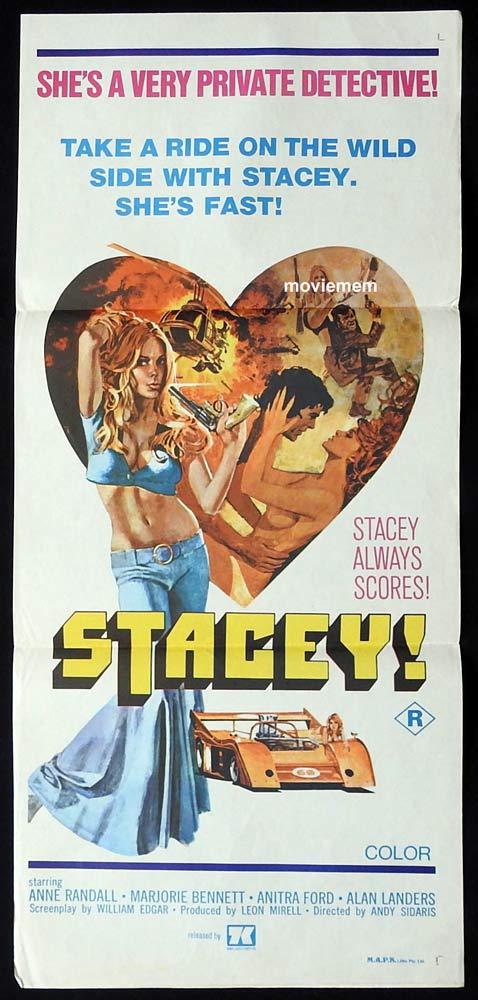 STACEY Original Daybill Movie Poster Anne Randall Sexploitation