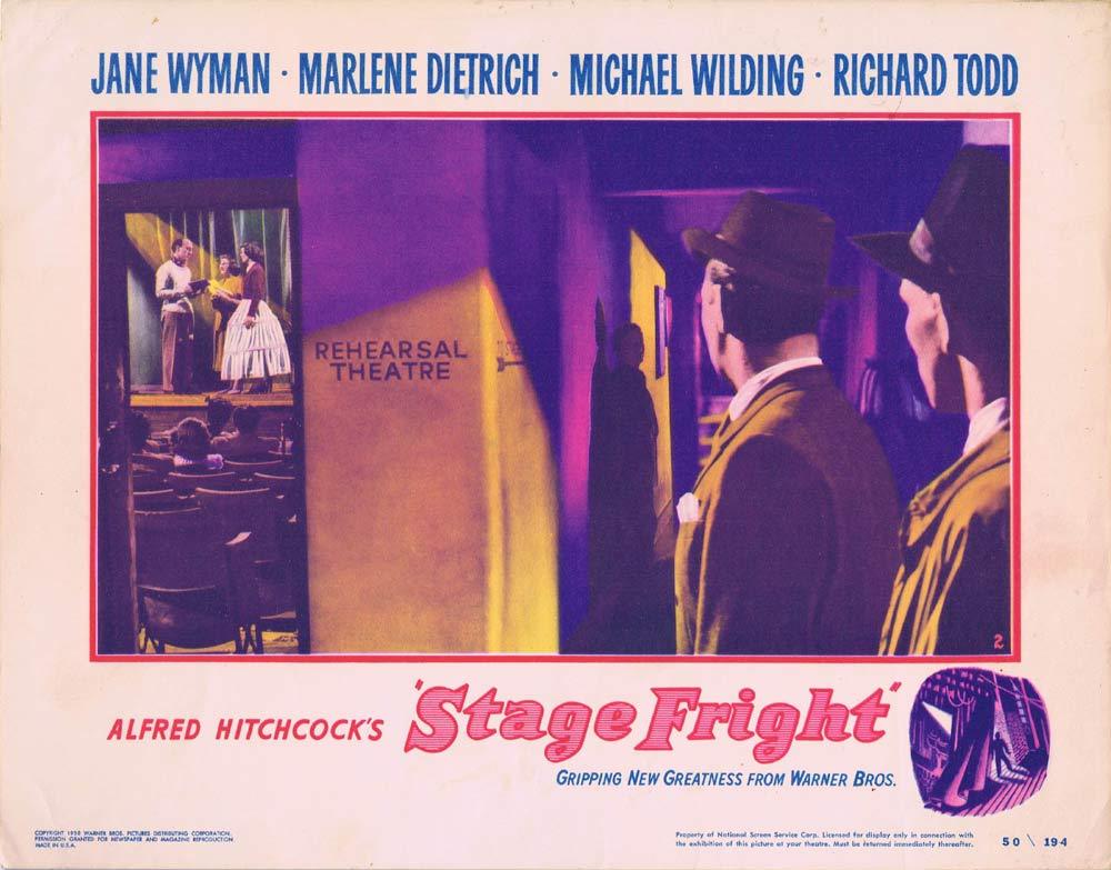 STAGE FRIGHT Lobby Card 2 Alfred Hitchcock Richard Todd