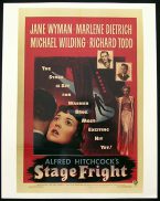 STAGE FRIGHT '50-Hitchcock-Marlene Dietrich REPRO poster
