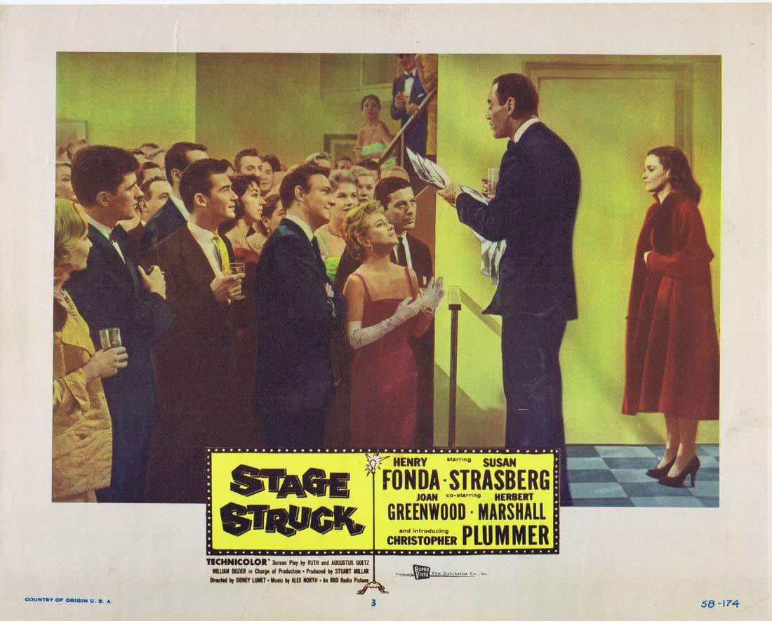 STAGE STRUCK Original Lobby Card 3 Henry Fonda Susan Strasberg