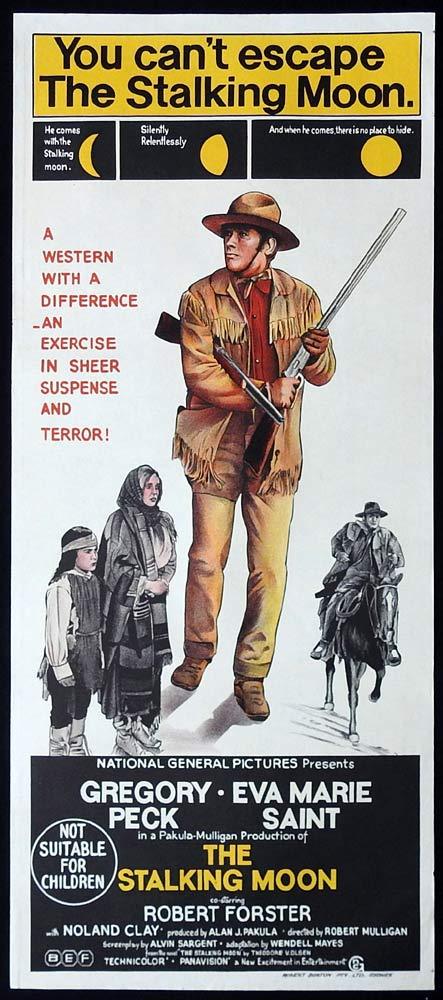 THE STALKING MOON Original Daybill Movie Poster Gregory Peck Eva Marie Saint