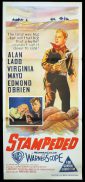 STAMPEDED Original Daybill Movie Poster THE BIG LAND Alan Ladd