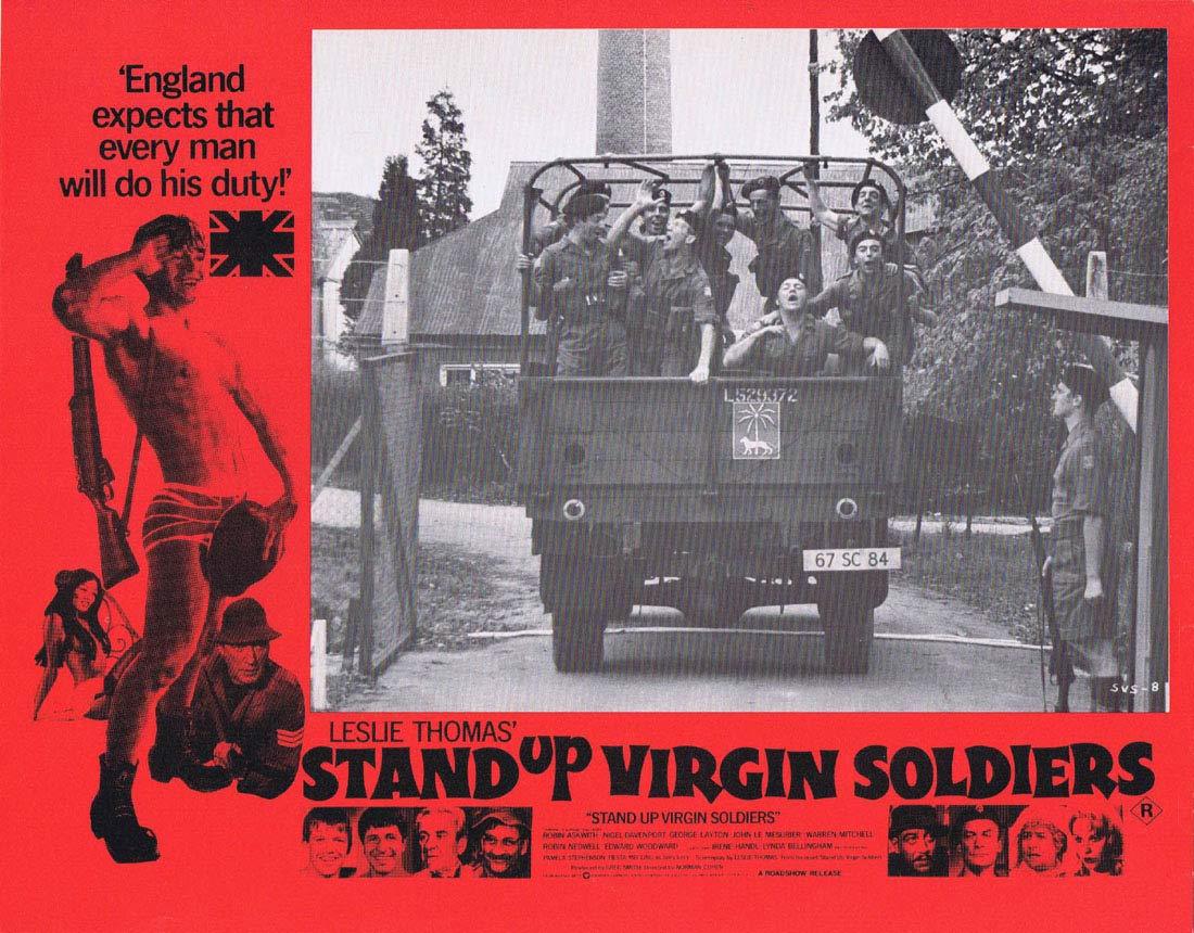 STAND UP VIRGIN SOLDIERS Original Australian Lobby Card 3 Robin Askwith Nigel Davenport