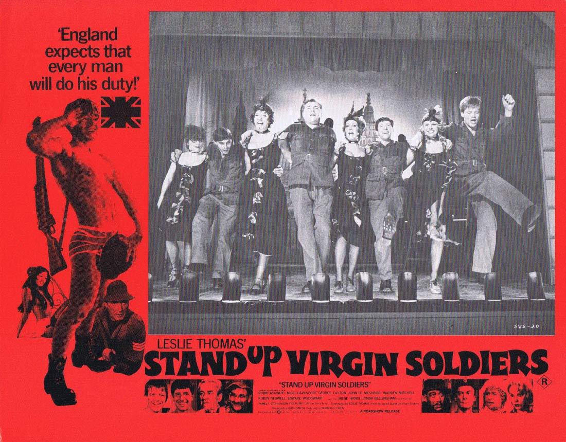 STAND UP VIRGIN SOLDIERS Original Australian Lobby Card 7 Robin Askwith Nigel Davenport