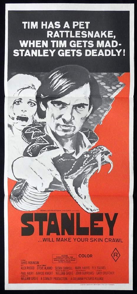 STANLEY Original Daybill Movie Poster Chris Robinson Rattlesnake
