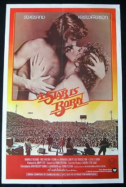 A STAR IS BORN Original One sheet Movie poster Kris Kristofferson Barbra Streisand