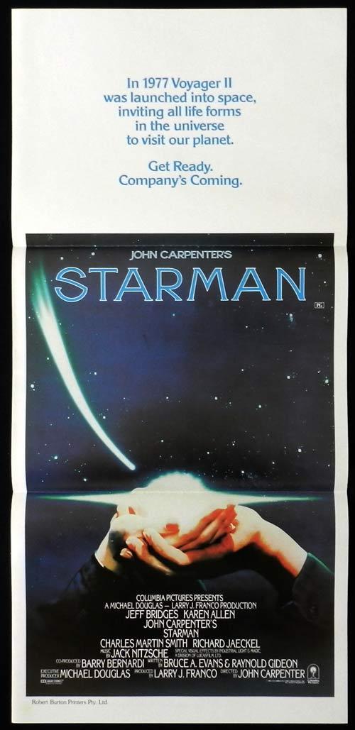 STARMAN 1984 John Carpenter Vintage Australian daybill Movie poster