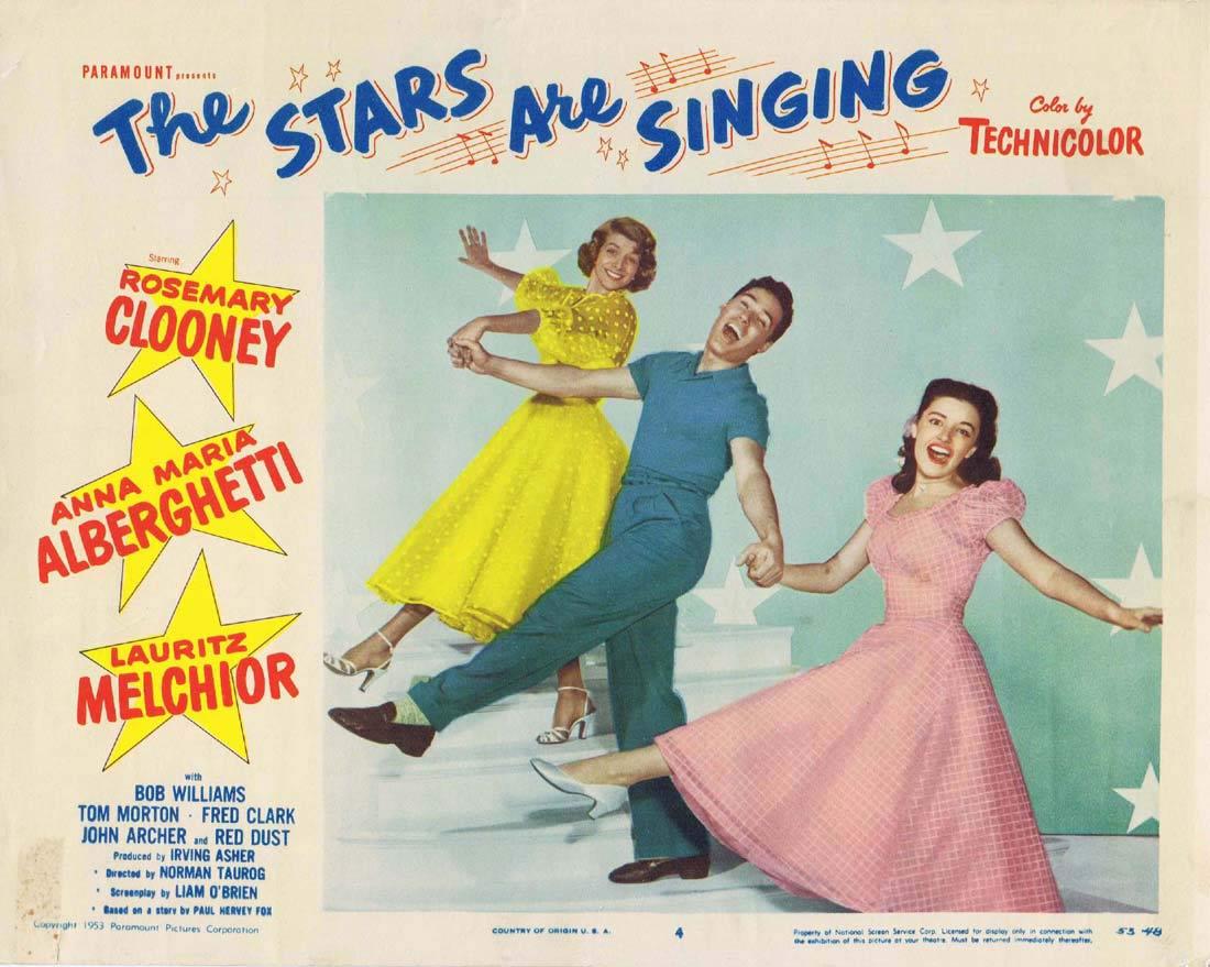 THE STARS ARE SINGING Rosemary Clooney Lobby Card 4