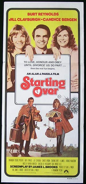 STARTING OVER ’79-Burt Reynolds-JILL CLAYBURGH  poster