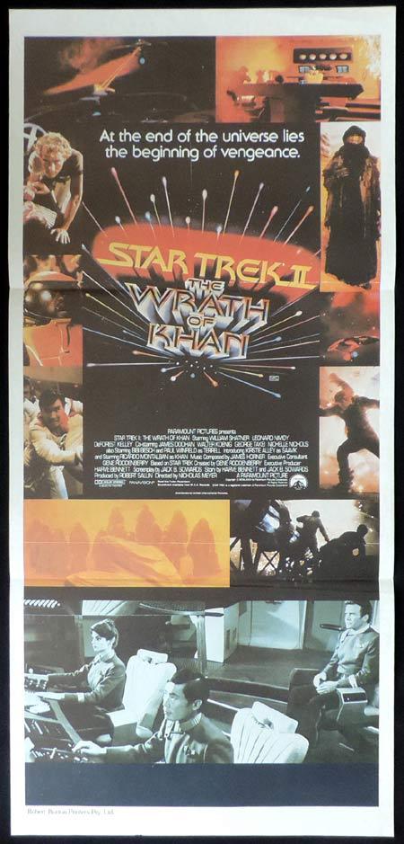 STAR TREK II Original Daybill Movie Poster Sci Fi William Shatner Leonard Nimoy 2