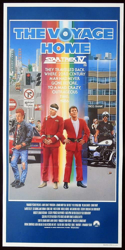 STAR TREK IV Original Daybill Movie Poster William Shatner Leonard Nimoy