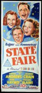 STATE FAIR Original daybill Movie Poster Jeanne Crain Dana Andrews Dick Haymes