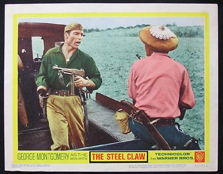 STEEL CLAW Lobby card 2 George Montgomery Phillippines WWII Film