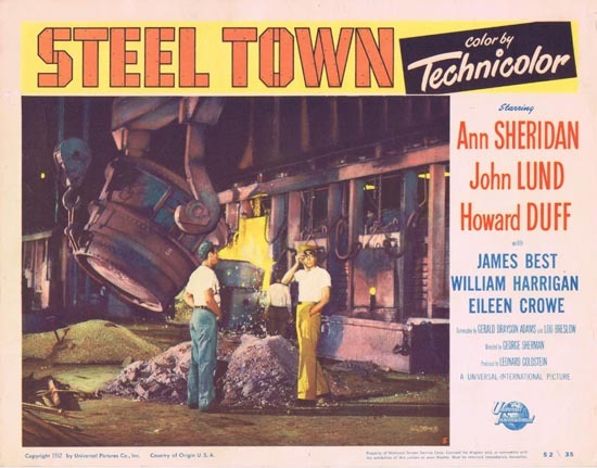STEEL TOWN Lobby Card 5 1952 Ann Sheridan