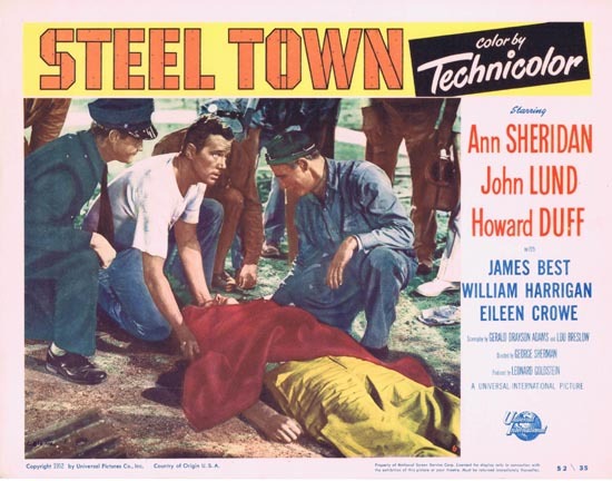 STEEL TOWN Lobby Card 6 1952 Ann Sheridan