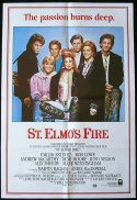 ST ELMOS FIRE Original Australian One sheet Movie poster Emilio Estevez Rob Lowe