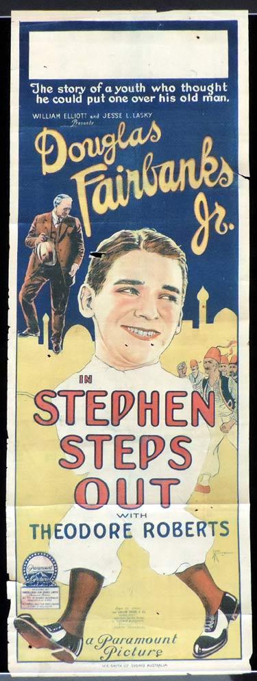 STEPHEN STEPS OUT Long Daybill Movie poster 1923 JOHN RICHARDSON signature