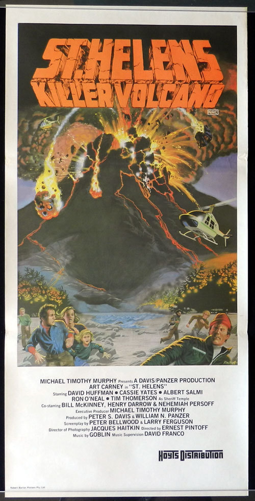 ST HELENS 1981 Volcano VINTAGE Australian Daybill Movie poster Art Carney