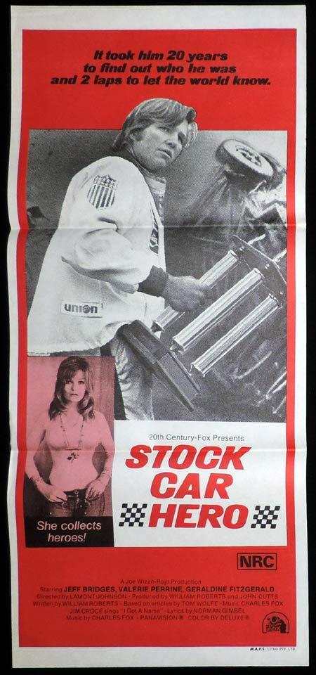 STOCK CAR HERO Original Daybill Movie Poster Motor Racing Last American Hero