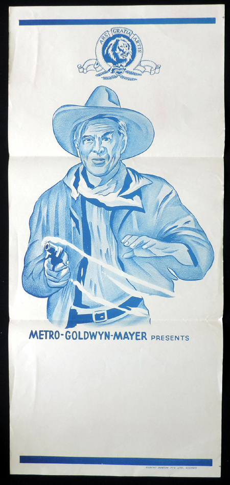 MGM Pictures STOCK Blank Western Daybill Movie poster 1960s