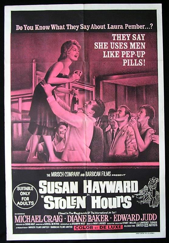 STOLEN HOURS One Sheet Movie Poster Susan Hayward