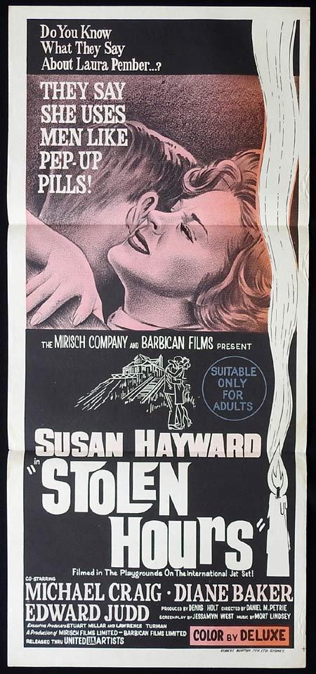 STOLEN HOURS Original Daybill Movie Poster Susan Hayward
