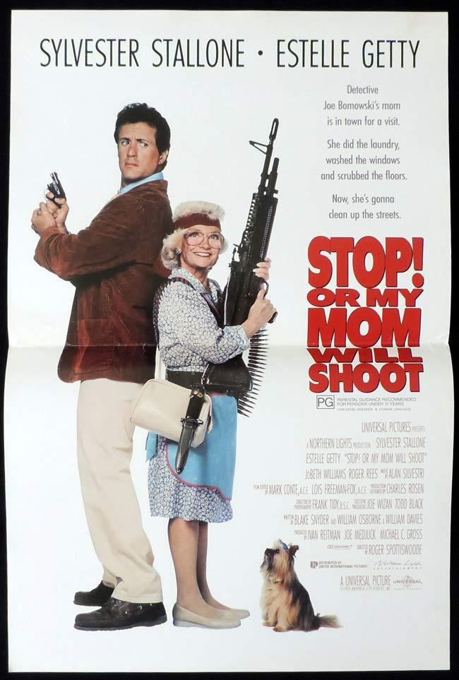 STOP OR MY MOM WILL SHOOT Original Daybill Movie Poster Sylvester Stallone