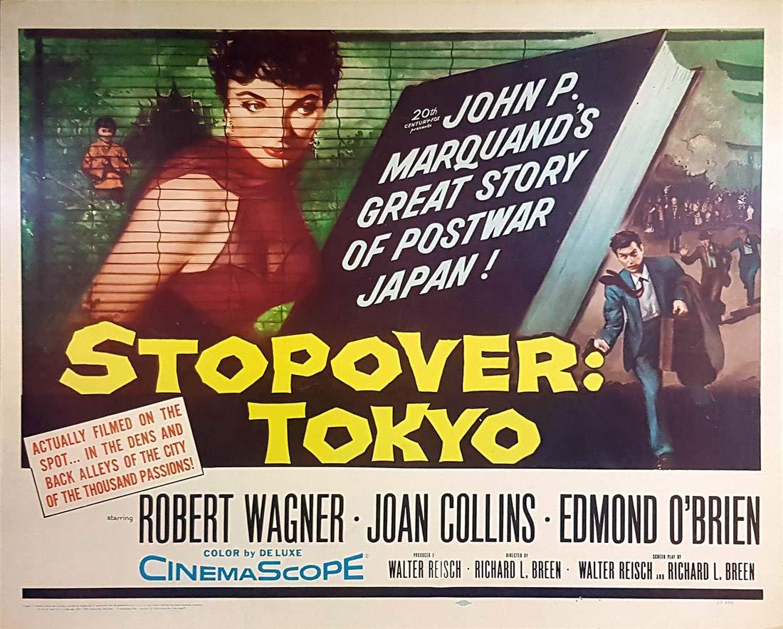 STOPOVER TOKYO US Half Sheet Movie poster Robert Wagner Joan Collins
