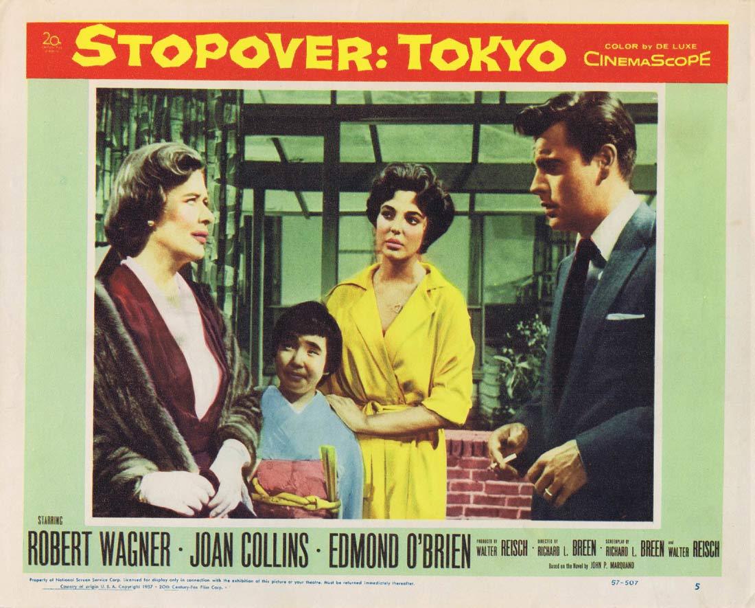 STOPOVER TOKYO Original Lobby Card 5 Robert Wagner Joan Collins