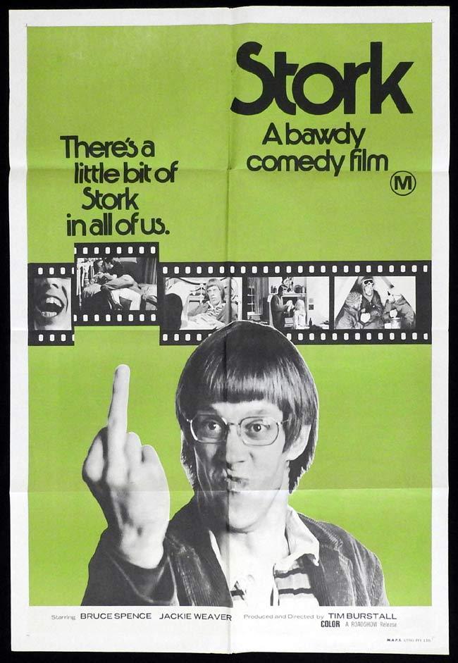 STORK Rare One sheet Movie poster Bruce Spence TIM BURSTALL