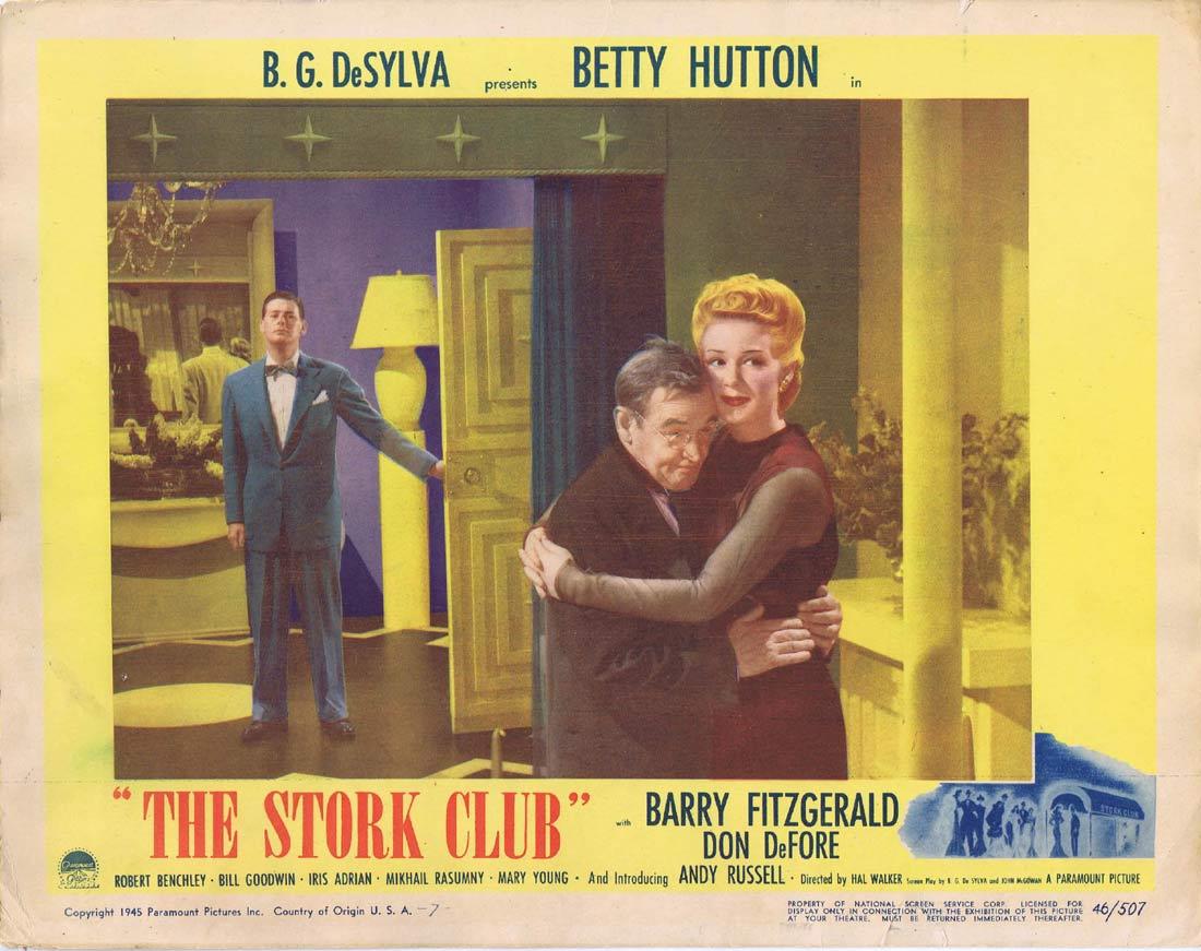 THE STORK CLUB Original Lobby Card Betty Hutton Barry Fitzgerald