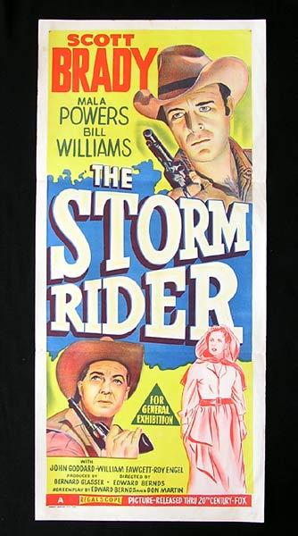STORM RIDER Original Daybill Movie Poster Scott Brady Western Bill Williams