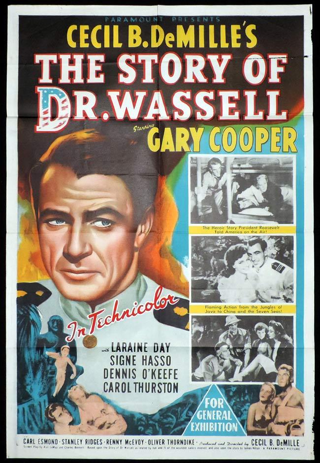 THE STORY OF DR WASSELL Original One sheet Movie Poster Gary Cooper Laraine Day Signe Hasso
