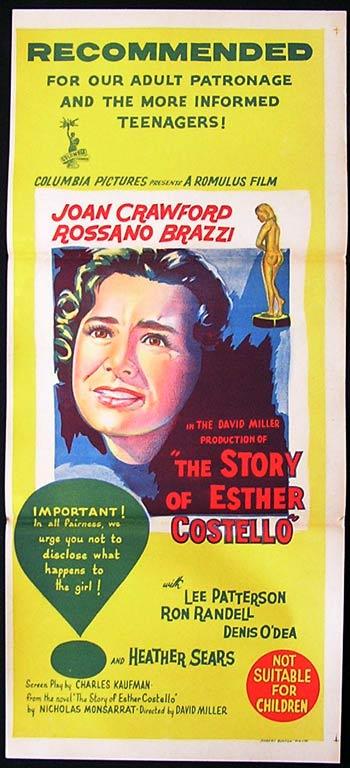 STORY OF ESTHER COSTELLO ’57 Joan Crawford Movie poster