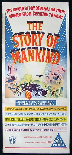 THE STORY OF MANKIND ’57-Lorre-Marx-Colman poster