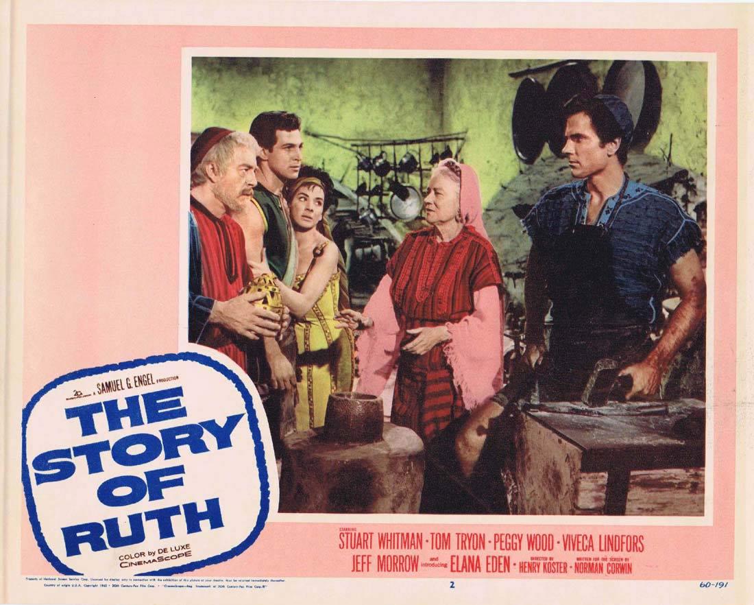 THE STORY OF RUTH Lobby card 2 Stuart Whitman Tom Tryon Viveca Lindfors