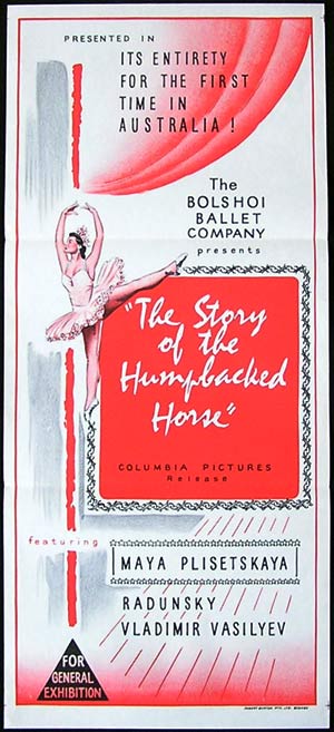 STORY OF THE HUMPBACKED HORSE Daybill Movie poster Bolshoi Ballet 60s