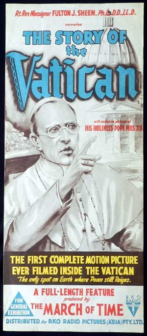 THE STORY OF THE VATICAN Daybill Movie poster Norman McMurray Artwork