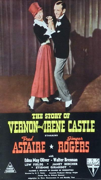 THE STORY OF VERNON AND IRENE CASTLE 1939 Fred Astaire Ginger Rogers VINTAGE Original Movie Trade Ad