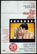 THE STRANGE AFFAIR One Sheet Movie Poster Michael York Susan George