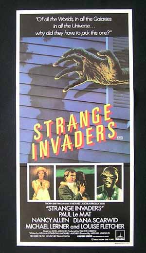 STRANGE INVADERS Original daybill Movie poster Paul Le Mat Sci FI