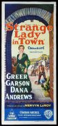 STRANGE LADY IN TOWN Original Daybill Movie Poster Greer Garson Dana Andrews