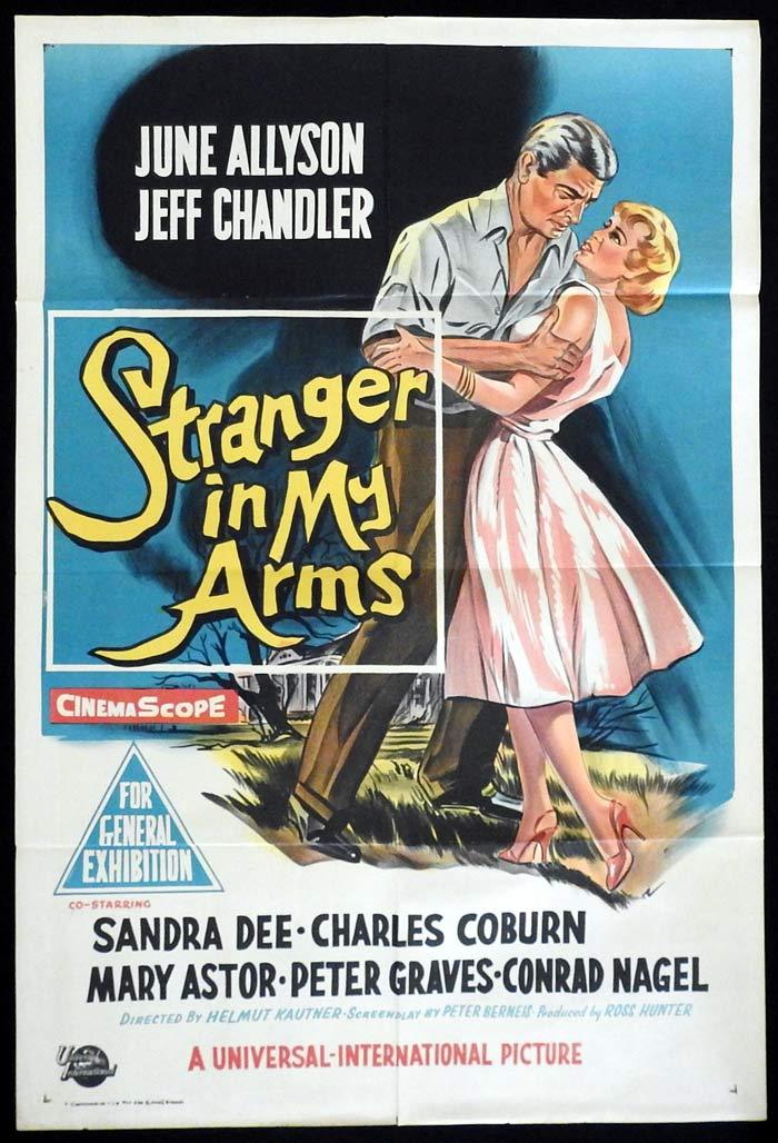 STRANGER IN MY ARMS Original One sheet Movie poster Jeff Chandler June Allyson