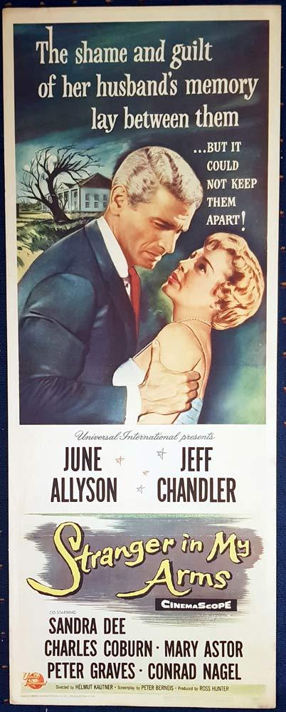 A STRANGER IN MY ARMS Movie Poster Jeff Chandler US Insert